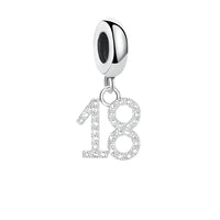 Silver ’18’’ charm.