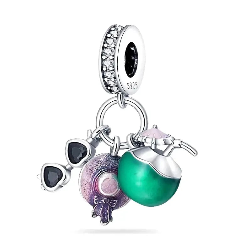 Beach Charm Fits Pandora Bracelets