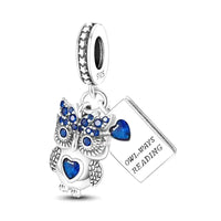blue eyed owl charm