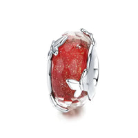 butterfly murano glass bead