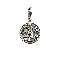 Silver rabbit pendant.
