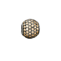 Sparkling golden charm bead.