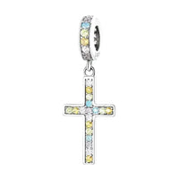 multicolor cross charm