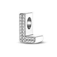 diamond letter l charm