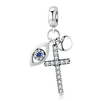 diamond cross charm