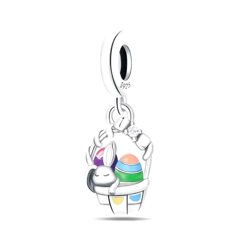 New PANDORA Easter Basket with Colorful Eggs 925 Sterling cheapest Silver