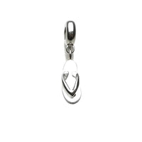 Silver flip-flop charm.