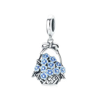 flower basket charm