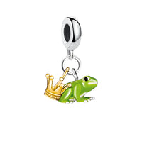 Frog charm with crown.
