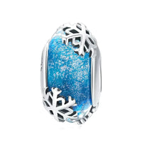 frozen murano glass bead