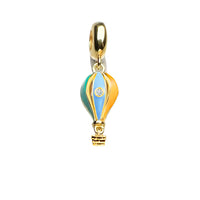Gold hot air balloon charm.