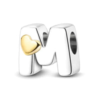 Gold Letter M Charm