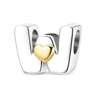 Gold Letter W Charm