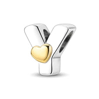 gold letter y charm