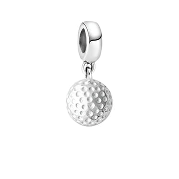 Silver golf ball charm.