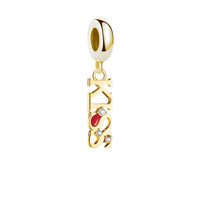 Gold ’KISS’ charm.