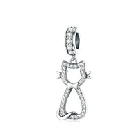 silver cat charm