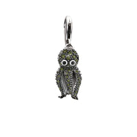 Green jeweled octopus charm.