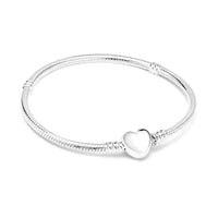 sterling silver heart charm bracelet