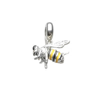 Silver and enamel bee charm.