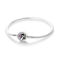 Silver witch charm bracelet with an ornate centerpiece by Planet Charms, available in 17cm, 18cm, and 19cm lengths.