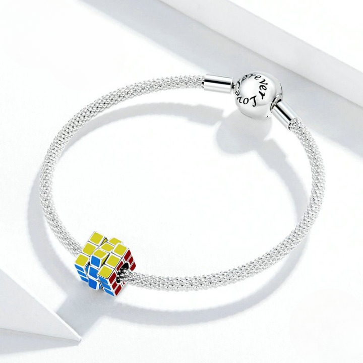 Pandora cube charm sale metal bracelet