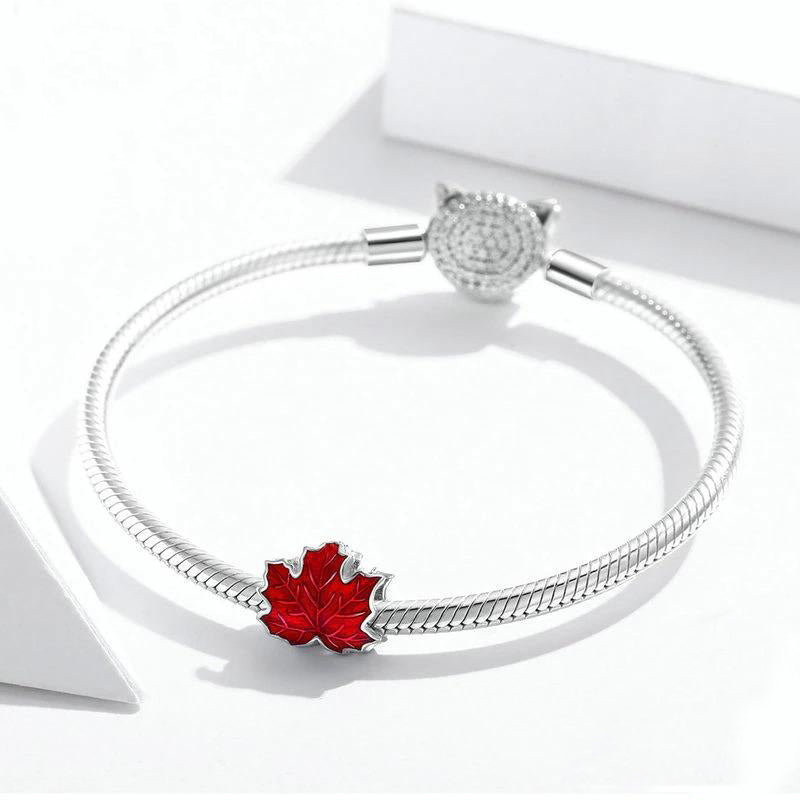 Maple Leaf Charm 🍁 Fits Pandora Bracelets – Planet Charms