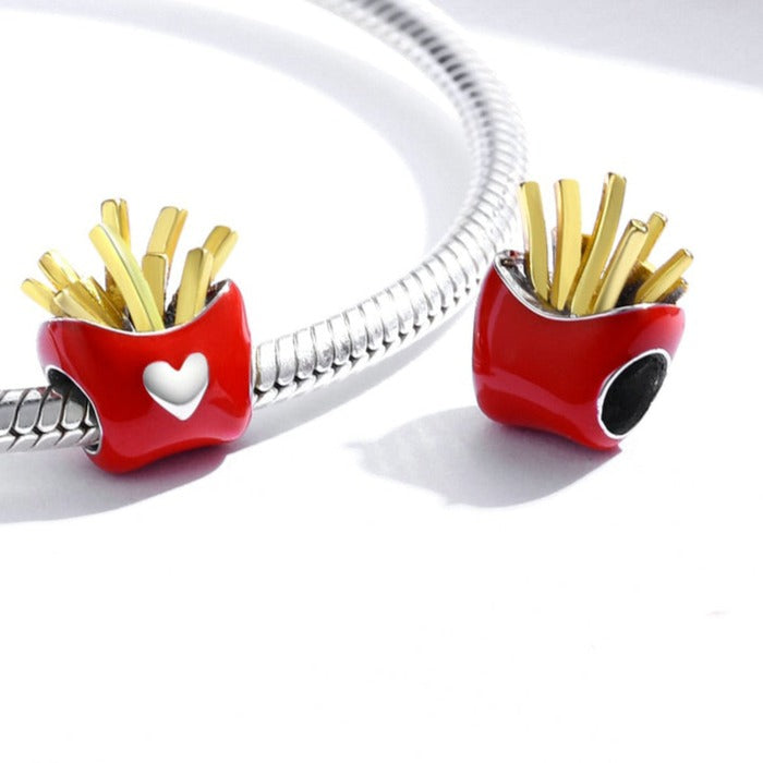 10pcs Charms French Fries 25x15mm Tibetan Silver Plated Pendants Antique Jewelry