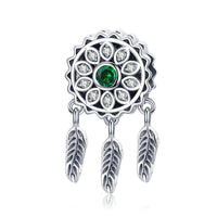 green dream catcher charm