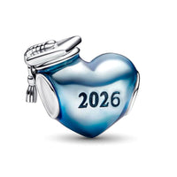 2026 Graduation Blue Heart Charm
