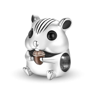 Silver Hamster Charm