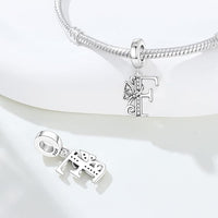 Butterfly Letter F Charm