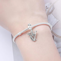 Butterfly Letter V Charm