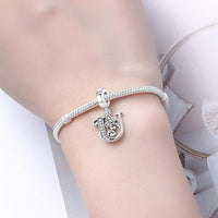 Butterfly Letter U Charm