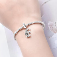 Butterfly Letter F Charm