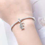 Butterfly Letter F Charm