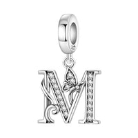 Butterfly Letter M Charm