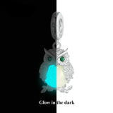 Green Eye Owl Charm