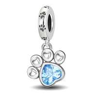 Blue Paw Charm