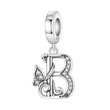 Butterfly Letter B Charm