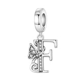 Butterfly Letter F Charm
