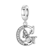 Butterfly Letter G Charm