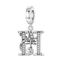 Butterfly Letter H Charm