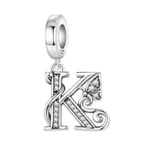 Butterfly Letter K Charm