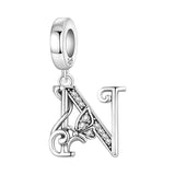 Butterfly Letter N Charm
