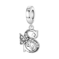 Butterfly Letter S Charm