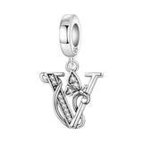 Butterfly Letter V Charm