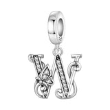 Butterfly Letter W Charm