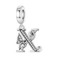 Butterfly Letter X Charm