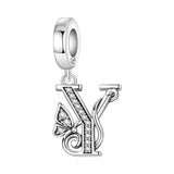 Butterfly Letter Y Charm